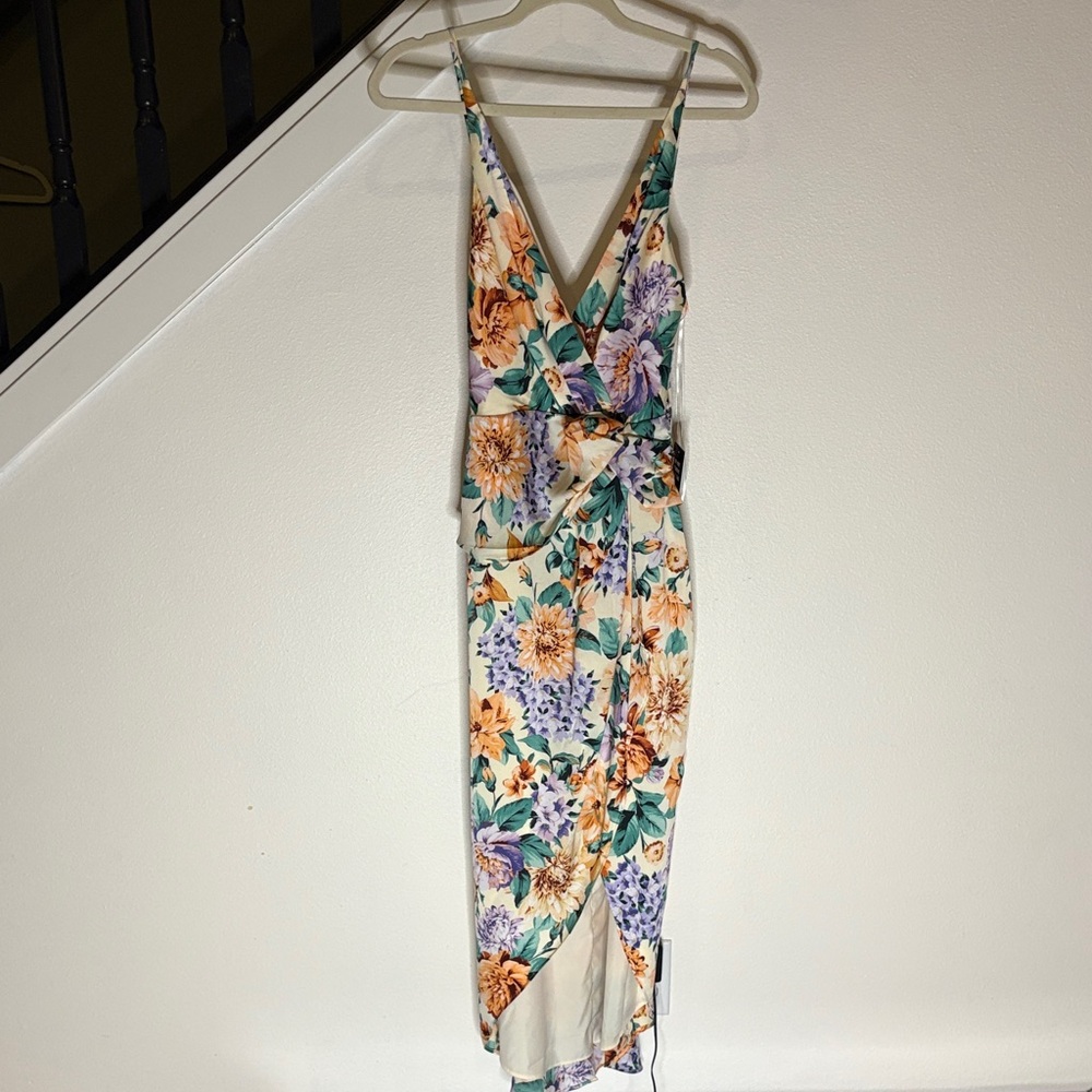 Floral Wrap Dress with Belt